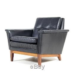Retro Vintage Danish Teak Leather Easy Chair Armchair 1960s Mogensen Mid Century