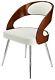 Retro Vintage Dining Office Lounge Chair Designer Metal Wood Pu Leather Seat New
