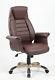 Riga Brown Leather Gull Wing Executive Chair By Eliza Tinsley
