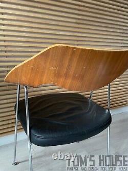 Robin Day 675 Habitat dining office desk chair walnut leather MCM