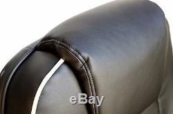 Rome 2 Black Leather Padded Executive Managers Computer Office Chair Graded 95%