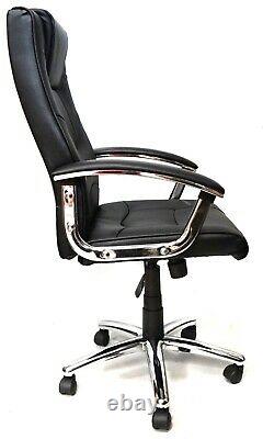 Rotterdam Black Leather Computer Executive Managers Office Chair Graded 95%