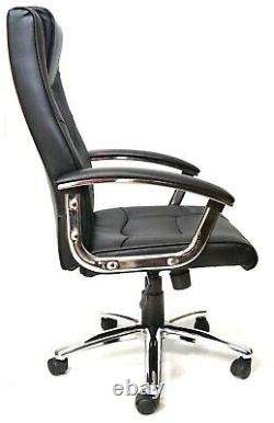 Rotterdam Black Leather Computer Executive Managers Office Chair Graded 95%