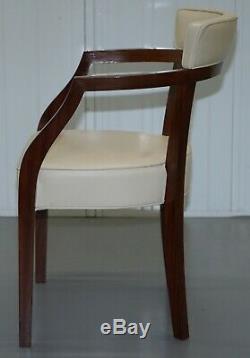Rrp £1629 Cream Leather Driade Neoz Armchair By Philippe Starck Desk Office Seat