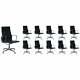 Rrp £34,000 1 Of 10 Vitra Eames Herman Miller Black Leather Swivel Office Chairs