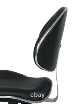 Ryder Home Black Home Office PU Vinyl Leather Compact Computer Chair Graded 95%