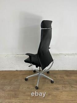 Sedus High Back Black Leather Executive Office Swivel Chair