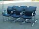 Set 6x Orangebox Wave 03 Meeting Dining Chairs Genuine Leather Chrome Cantilever