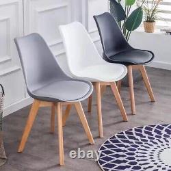 Set of 1/2/4 Tulip Dining Chairs Designer Chairs Wooden Home Office Kitchen NEW
