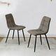 Set Of 2/4/6 Dining Chairs Set Faux Leather Office Chair Dining Room Grey-brown