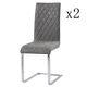 Set Of 2 4 6 High Back Dining Chairs Distressed Leather Kitchen Side Office Room