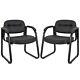 Set Of 2 Meeting Office Chairs Leather Reception Chairs Guest Chairs Home