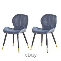 Set of 2 PU Leather Dining Chairs Lounge Padded Dining Room Kitchen Office Chair