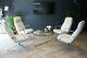 Set Of 4 Walter Knoll Fk 86 Lounge Chairs Fabricius & Kastholm White Leather