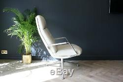 Set of 4 Walter Knoll FK 86 Lounge chairs Fabricius & Kastholm White leather