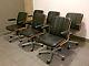 Set Of 6 Gordon Russell Eames Style Leather Ply Shell Office Desk Chairs