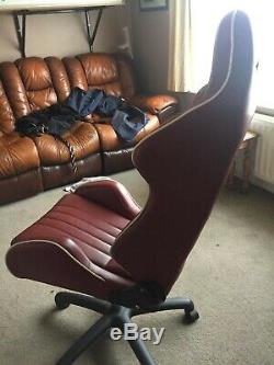 Snap On Tools cobra bucket seat office chair. Leather. Rare. Collectable