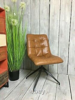 Soft Swivel Chair Retro Leather Office Chair