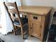 Solid Oak Office Desk With Leather Chair From Leelonglands Rrp £500