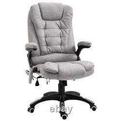Solstice Daphne PU Leather Heated Massage Office Chair GreyNew RRP £160