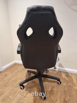 Songmics Racing Gaming High Back Leather Office Desk Chair Black