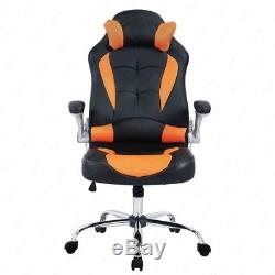 Sports Racing Gaming Computer Desk Office Chair High Back Leather 360° Swivel