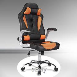 Sports Racing Gaming Computer Desk Office Chair High Back Leather 360° Swivel