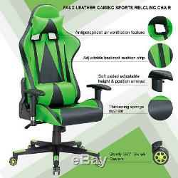 Sports Racing Gaming Deluxe Faux Leather Computer Lift Recliner Executive Chair
