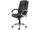 Staples Darcy Black Bonded Leather Executive Office Chair, Adjustable, Free P+p