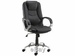 Staples Darcy Black Bonded Leather Executive Office Chair, Adjustable, Free P+P