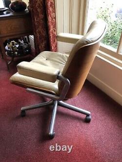 Stoll Giroflex Leather Swivel Chair By Karl Dittert. Office, Boardroom, Meeting