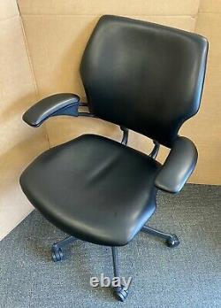 Superb Black Leather Humanscale Freedom Ergonomic Office Chair