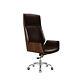 Swivel Leather Office Chair Racing Gaming Chair Recliner Adjustable Walnut Wood
