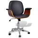 Swivel Office Chair Adjustable Economic Living Room Home Office Study Brownblack