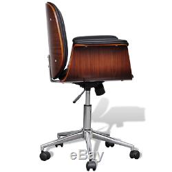 Swivel Office Chair Adjustable Economic Living Room Home Office Study BrownBlack