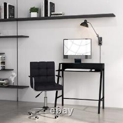 Swivel Office Chair PU Leather Adjustable Computer Desk Armchair High Back Wheel