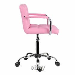 Swivel Office Chair with Armrest Padded Seat Faux Leather Desk Computer Chair