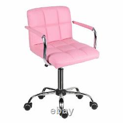 Swivel Office Chair with Armrest Padded Seat Faux Leather Desk Computer Chair