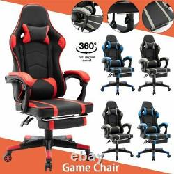 Swivel Racing Gaming Chairs Office Executive Recliner PC Computer Desk Chair UK