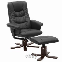 Swivel Recliner Chair Lounge PU Leather Home Office Executive Managerial Chairs