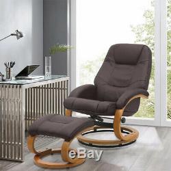 Swivel Recliner PU Leather Armchair Executive Office Chair Lounge Sofa Footstool
