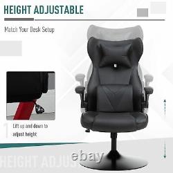 Swivel Rocker Gaming Chair Office Chair with Pedestal Base, Armrest, Headrest