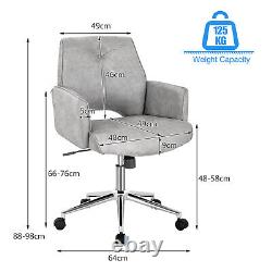 Swiwal Tufted Office Chair Height Adjustable Faux Leather Computer Desk Chair