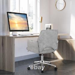 Swiwal Tufted Office Chair Height Adjustable Faux Leather Computer Desk Chair