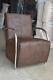 Sydney Armchair, Chair, Brown Suede Leather, Home Office, Rrp £1200, New