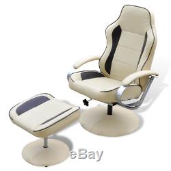 TV Reclining Armchair Faux Leather Footrest Chairs Seat Game Reading Home Office