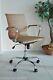 Tan Designer Ribbed Director Chair Computer Office Swivel