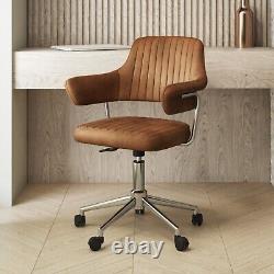 Tan Faux Leather Office Chair Fenix FNX002