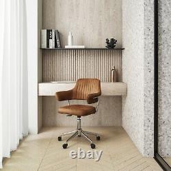 Tan Faux Leather Office Chair Fenix FNX002