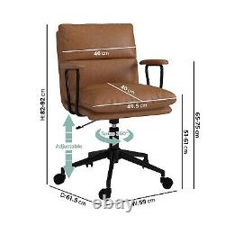 Tan Faux Leather Swivel Office Chair Otis OTI001